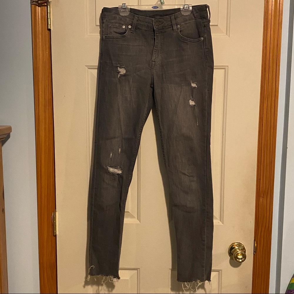 H&M Gray Ripped Skinny Jeans